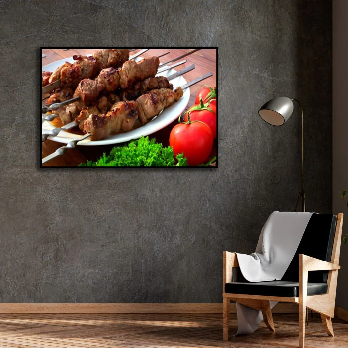 تابلو بکلیت طرح گوشت کبابی مدل B-D2330 فریم مشکی