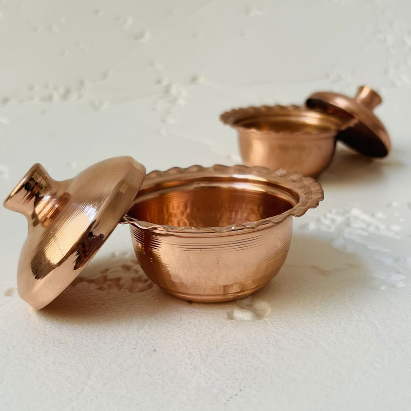 قندان مسی نقلی لب چین کد ZH395