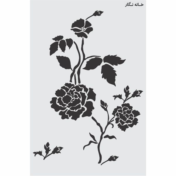  شابلون خانه نگار طرح گل کد 662