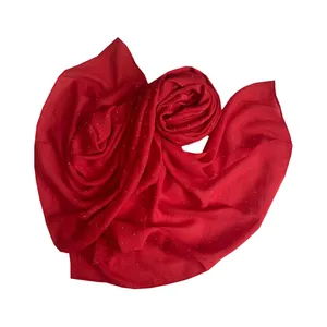 شال زنانه مدل نخ اسلپ نگین کوب 