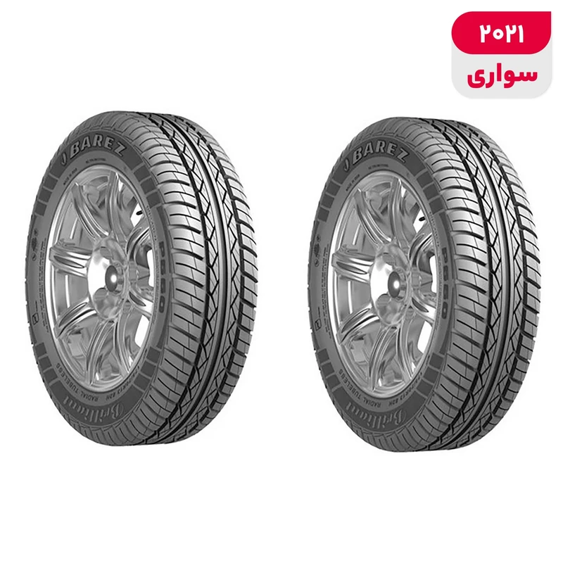 لاستیک خودرو رادیال بارز مدل P660 با کاربری سواری و سایز رینگ 13 اینچ، فاق 60 درصد پهنا و پهنای 175 میلی‌متر، شاخص تحمل وزن 77 و شاخص سرعت H (حداکثر سرعت 210 کیلومتر بر ساعت)، ساخت ایران، دارای تایر تیوبلس، 2 حلقه