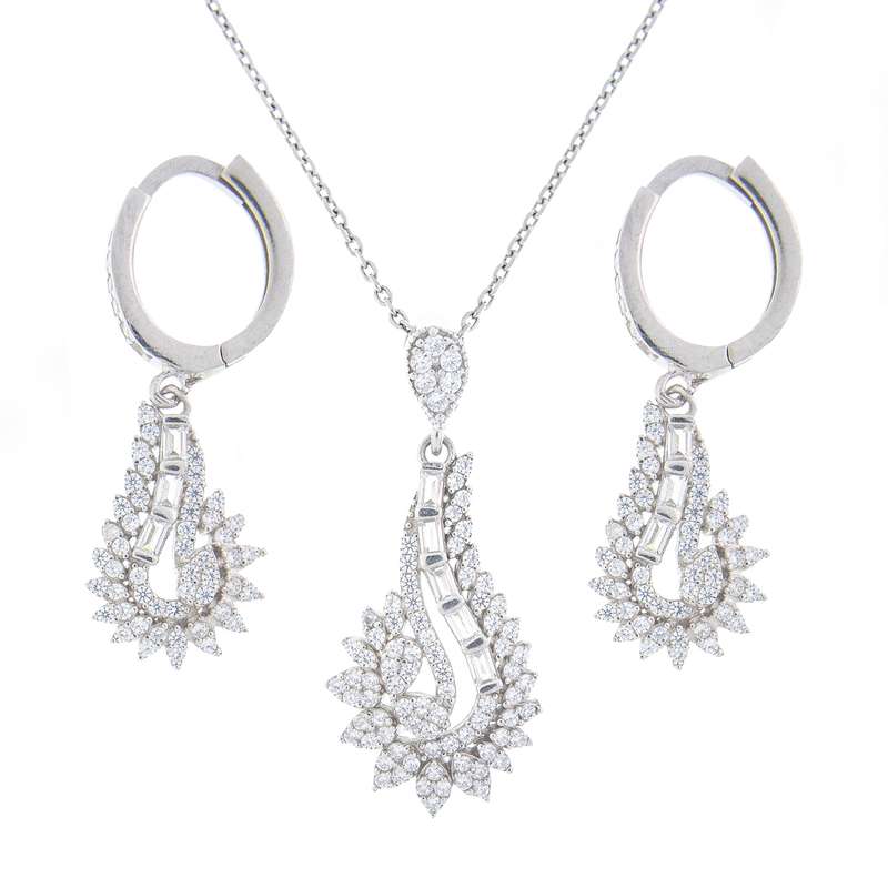 نیم ست نقره زنانه مدل AMT-N177