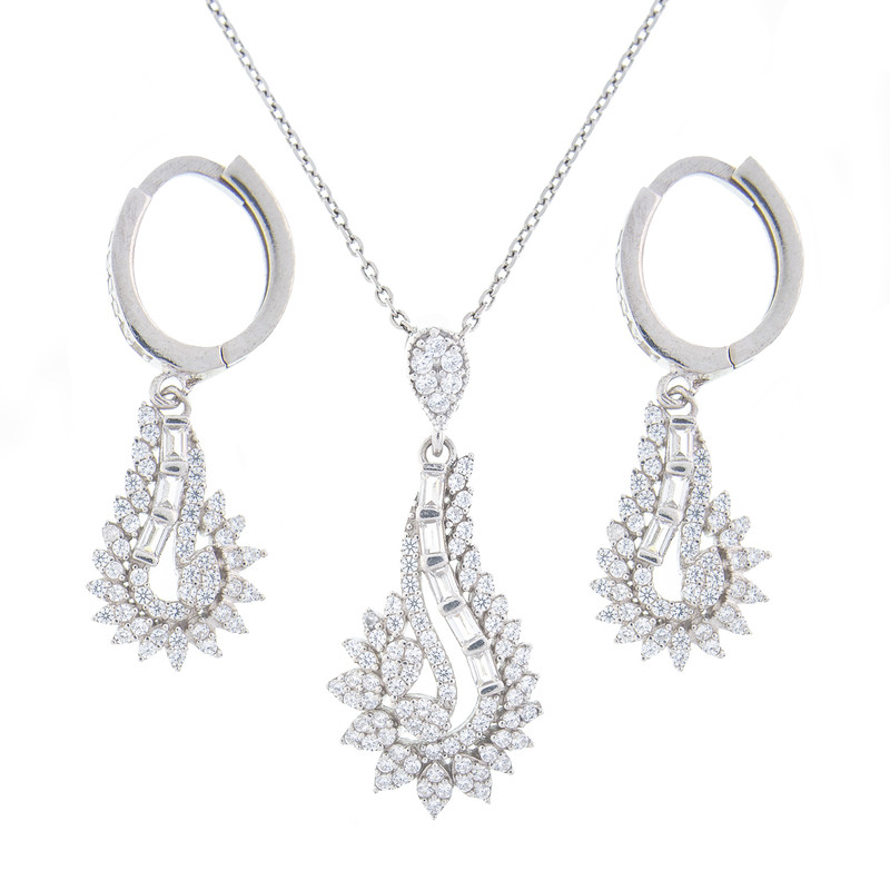 نیم ست نقره زنانه مدل AMT-N177