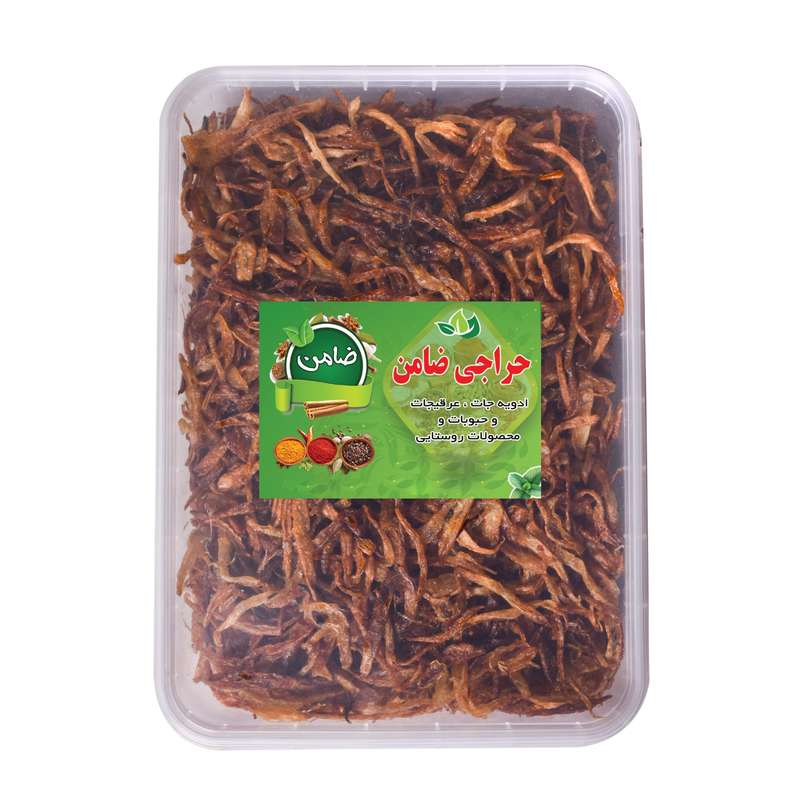 پیاز سرخ شده طلایی خلالی حراجی ضامن - 160 گرم
