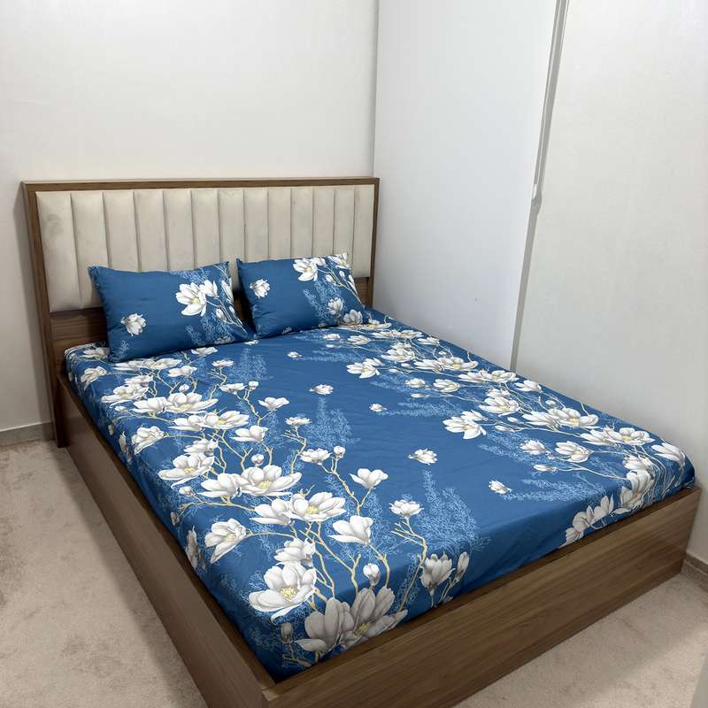 سرویس ملحفه ناتوسا مدل ارکیده کد 180 دو نفره سه تکه