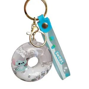 جاکلیدی دخترانه مدل آکواریومی طرح دونات برفی