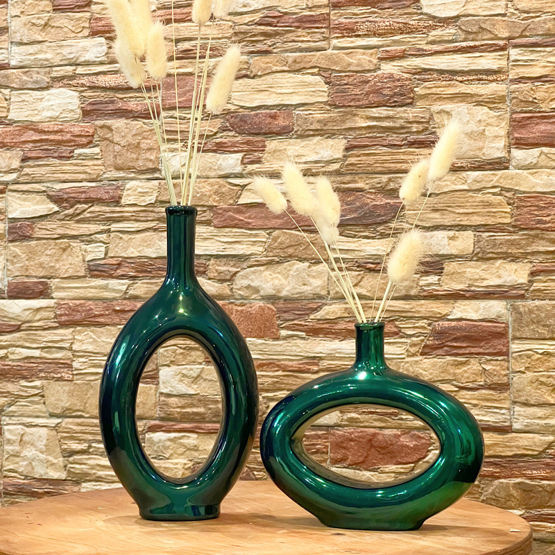گلدان دکوری مدل دژاوو کد A1005 مجموعه دو عددی