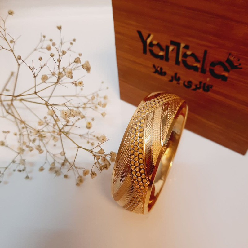 النگو طلا 18 عیار زنانه گالری یارطلا مدل تکپوش کد AL67-G-2