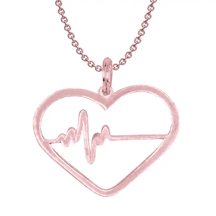 گردنبند طلا 18 عیار زنانه ژابیز مدل ضربان قلب کد p4