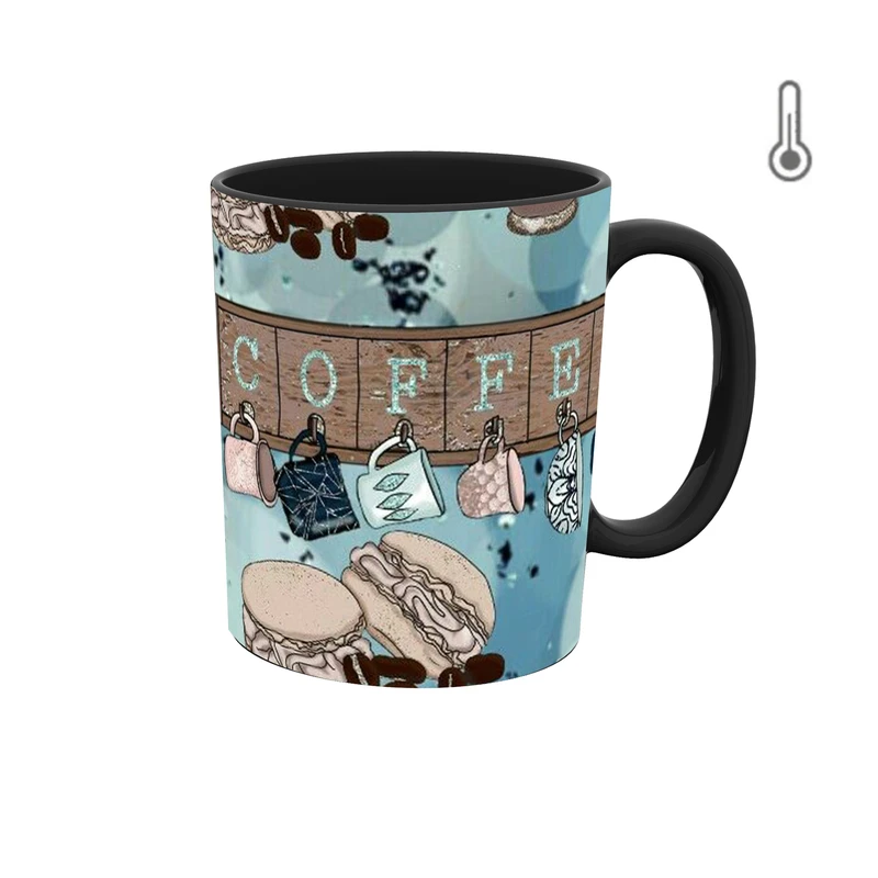ماگ حرارتی طرح گرافیکی مدل کافی و قهوه