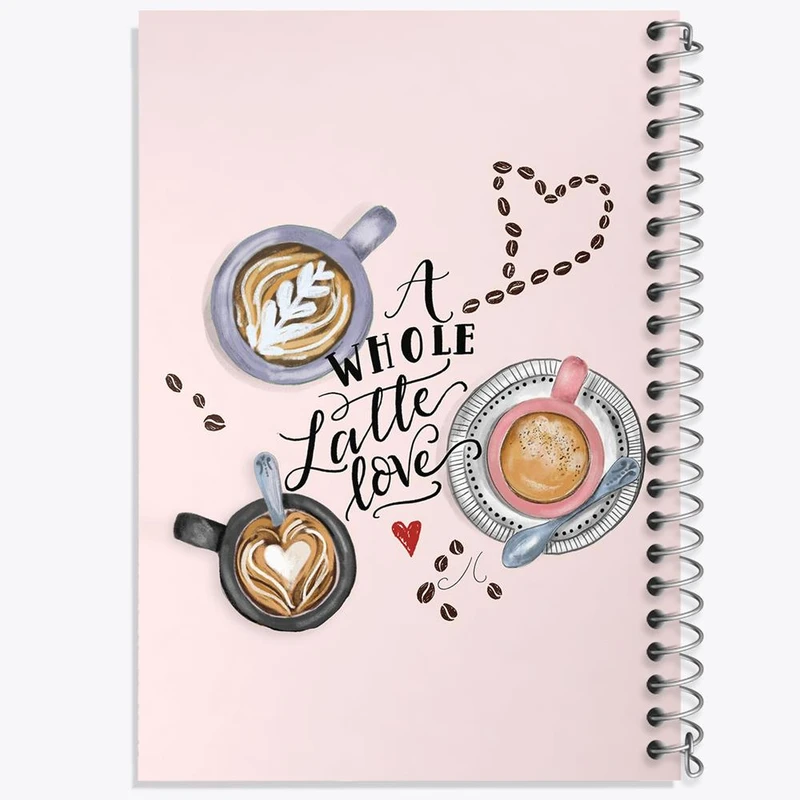 دفتر ژورنال نویسی 50 برگ خندالو مدل نقطه ای طرح کافی شاپ قهوه کد 27537