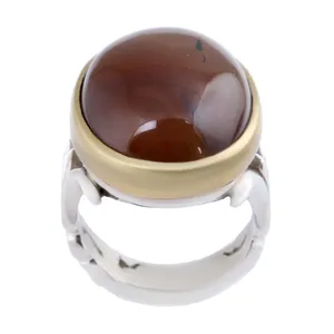 انگشتر نقره مردانه مدل بازرگانی میلادی عقیق یمنی رکاب دست ساز کد AM_2639