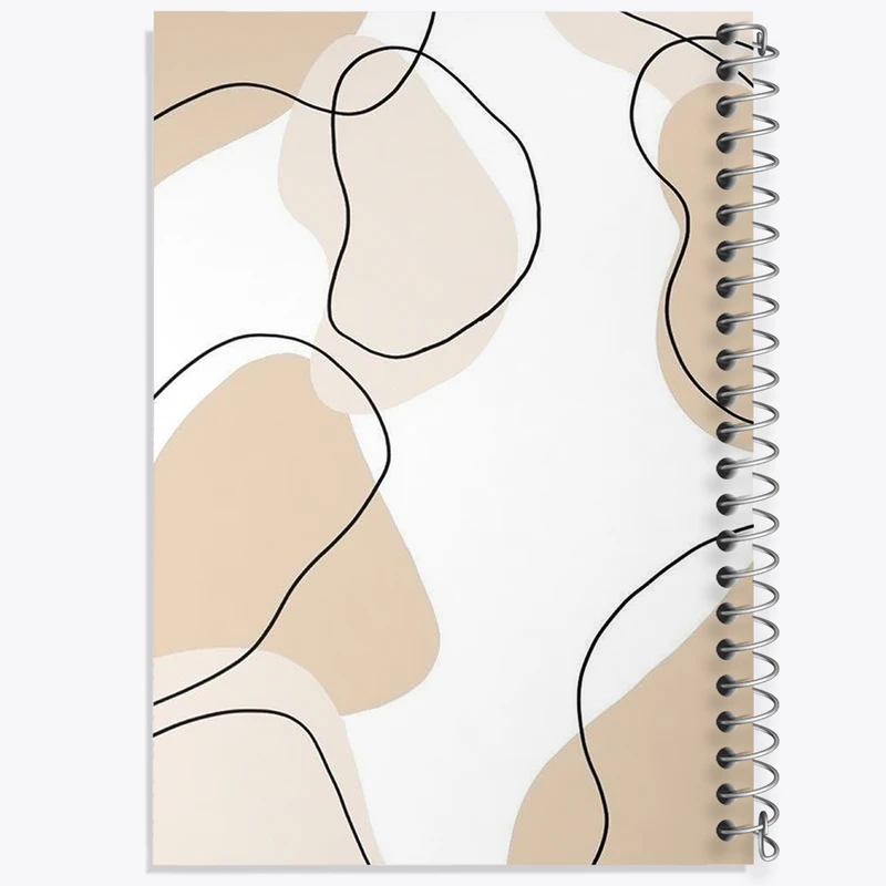 دفتر شطرنجی 50 برگ خندالو طرح لکه رنگ مینیمال کد N1865