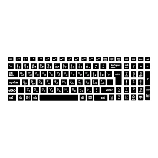 برچسب حروف فارسی کیبورد توییجین و موییجین مدل AS-03 مناسب برای لپ تاپ Asus x550iu