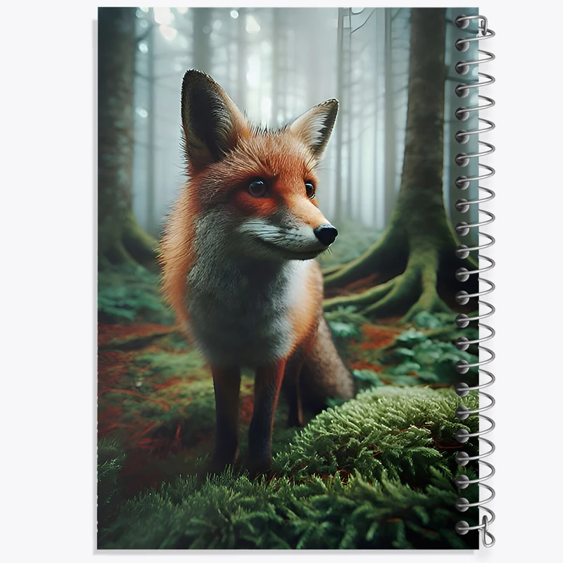 دفتر شطرنجی 50 برگ خندالو طرح روباه کد F8018