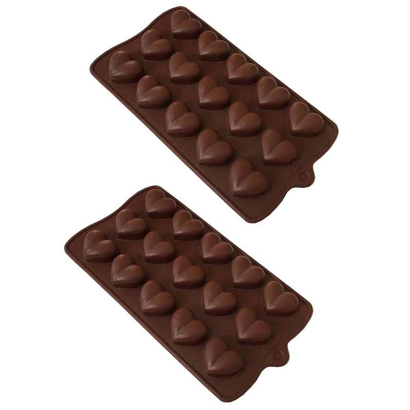 قالب شکلات مدل قلب مجموعه 2 عددي