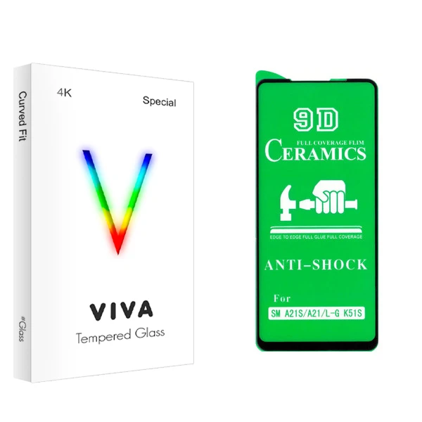 محافظ صفحه نمایش سرامیکی ویوا مدل 4K مناسب برای گوشی موبایل سامسونگ Galaxy A21s / A21 / ال جی K51S