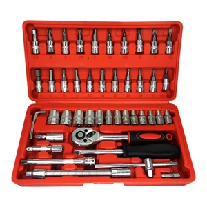 آچار و سری بکس و پیچ گوشتی مدل zry-46 مجموعه 46 عددی