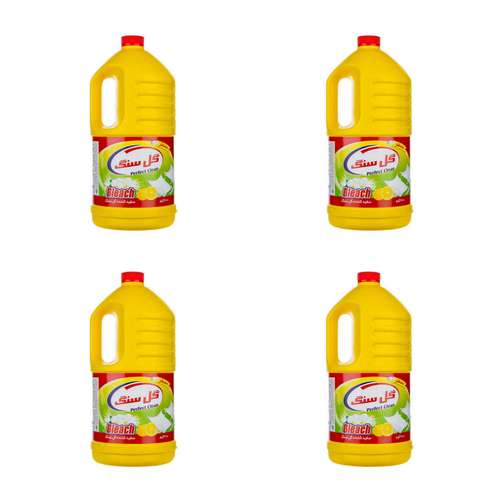 مایع سفید کننده گل سنگ مدل معطر حجم 4000 میلی لیتر بسته 4 عددی
