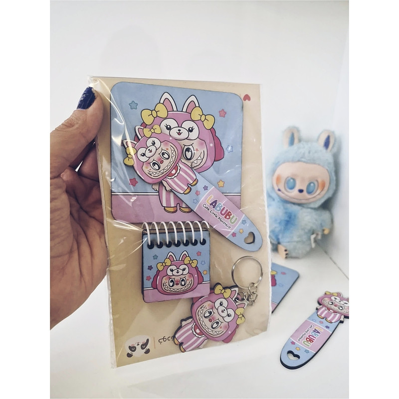 بسته لوازم تحریر مدل فانتزی لبوبو مجموعه 4 عددی