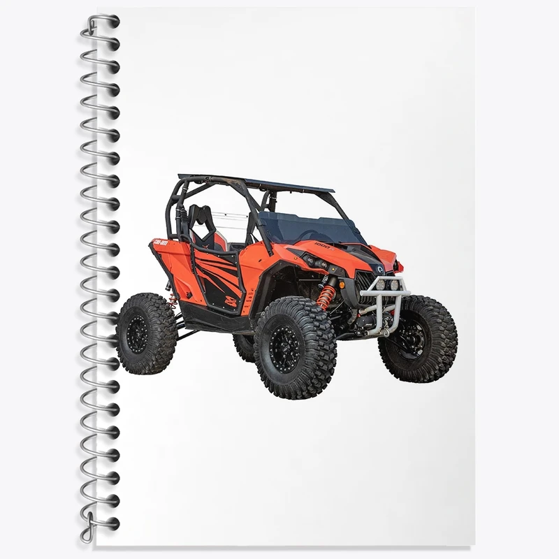 دفتر زبان 50 برگ خندالو مدل سه خط طرح موتور چهار چرخ کد 37094