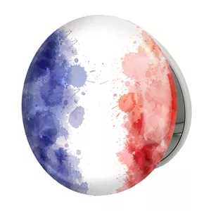 آینه جیبی خندالو طرح پرچم فرانسه مدل تاشو کد 20529 