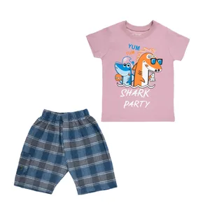 ست تی شرت و شلوارک پسرانه سون پون مدل B732