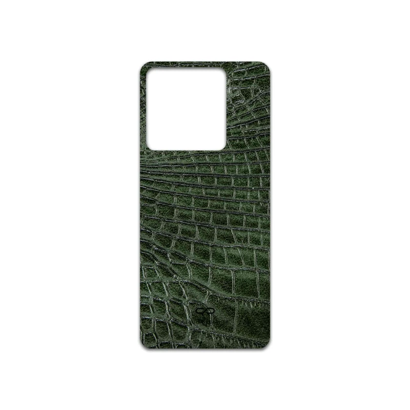 برچسب پوششی ماهوت مدل Green-Crocodile-Leather مناسب برای گوشی موبایل شیائومی Poco X6