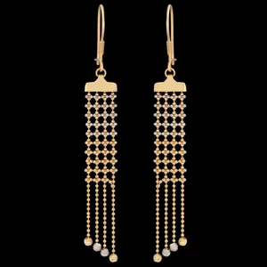 گوشواره طلا 18 عیار زنانه طلای مستجابی مدل گوی  کد 1