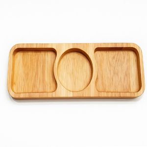 اردوخوری چوبی مستطیل با جای ليوان، ضدآب و مقاوم در برابر خش و ضربه، قابل شستشو با دست، طول 30 سانتی‌متر، عرض 10 سانتی‌متر، ارتفاع 18 میلی‌متر، وزن 150 گرم