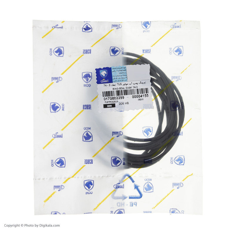 اورينگ پمپ آب ایساکو کد 0170602299 مناسب برای پژو 405 و 207 بسته 10 عددی