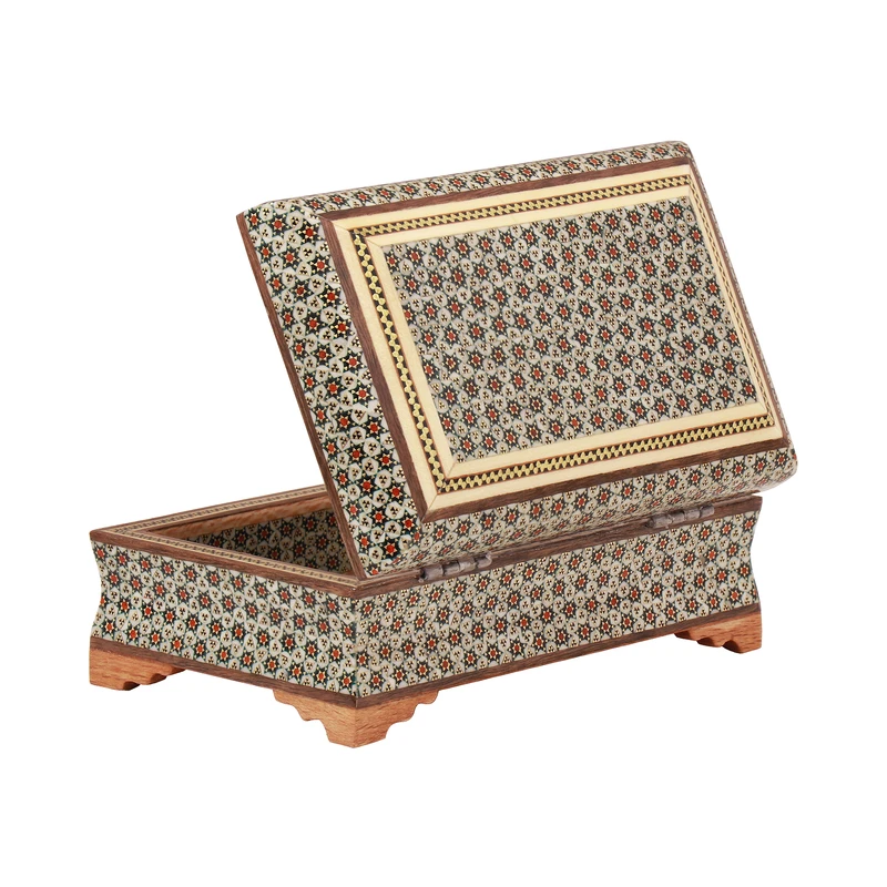 عکس شماره 4 : جعبه جواهرات خاتم کاری چوبی کد 03