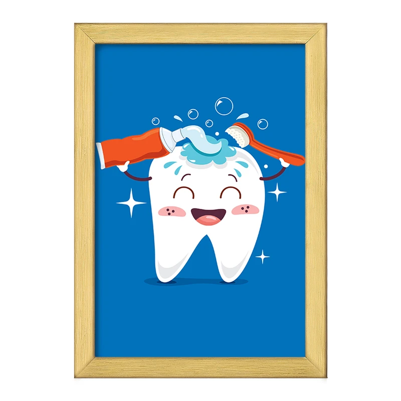 تابلو خندالو طرح دندان و دندان پزشکی کودکانه کد 36749