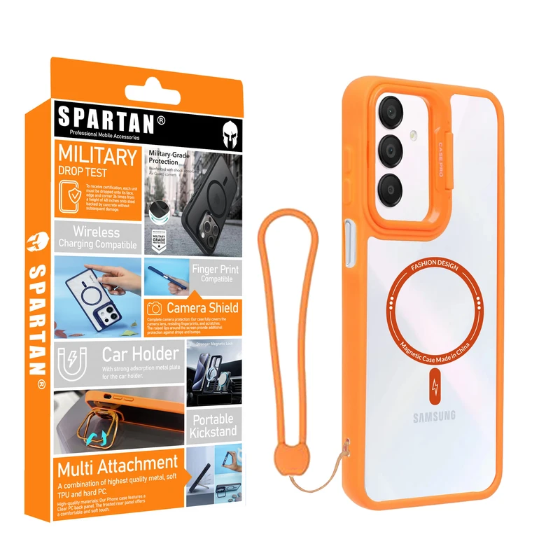 کاور اسپارتان مدل Case Pro Magnetic Apple Strap مناسب برای گوشی موبایل سامسونگ Galaxy A15 به همراه بند