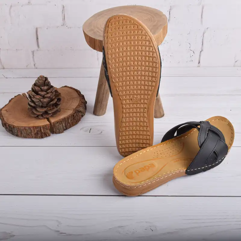 دمپایی زنانه پاپا مدل گیسو BK.2811