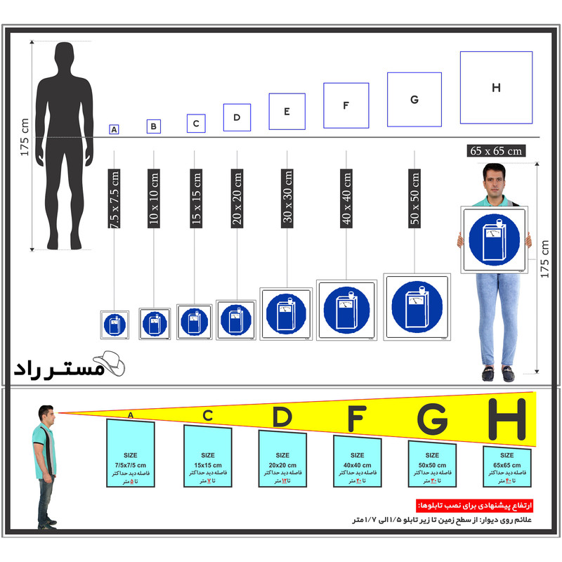 برچسب ایمنی مستر راد طرح نشانگر مواد رادیواکتیویته همراه خود داشته باشید مدل HSE-OSHA-172