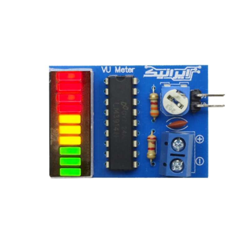 برد صوت سنجبارگراف سه رنگ ایرانیک مدل  VU Meter