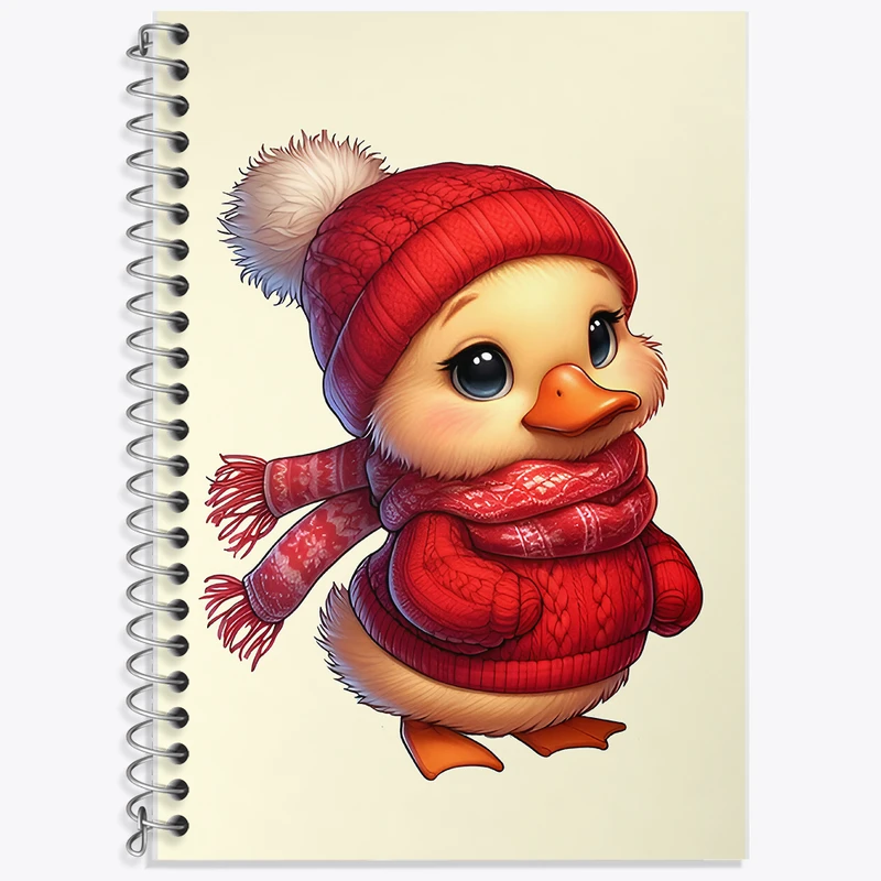 دفتر زبان 50 برگ خندالو مدل سه خط طرح جوجه اردک بانمک کد F7559