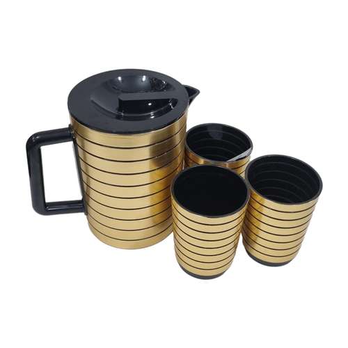 سرویس پارچ و لیوان 4 پارچه مدل شیار دار