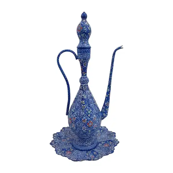 ست 2 تکه گلاب پاش و بشقاب میناکاری کد S1013