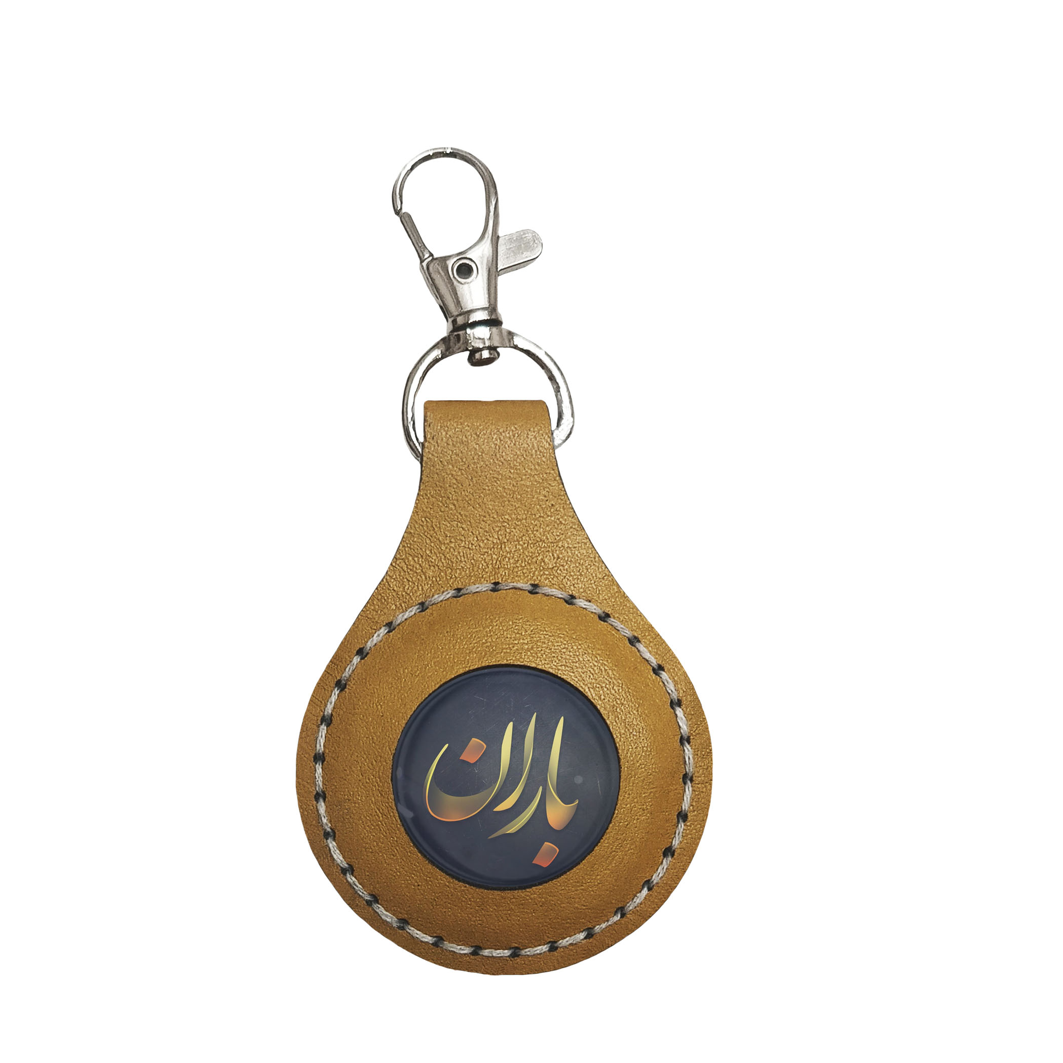 جاکلیدی دستی چرم مدل srn003 طرح اسم باران کد1