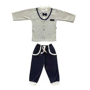 ست تی شرت و شلوار نوزادی مدل پاپیون دار