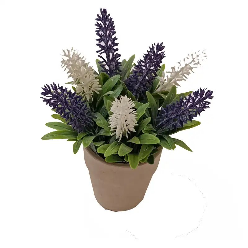 گلدان به همراه گل مصنوعی مدل سنبل هلندی