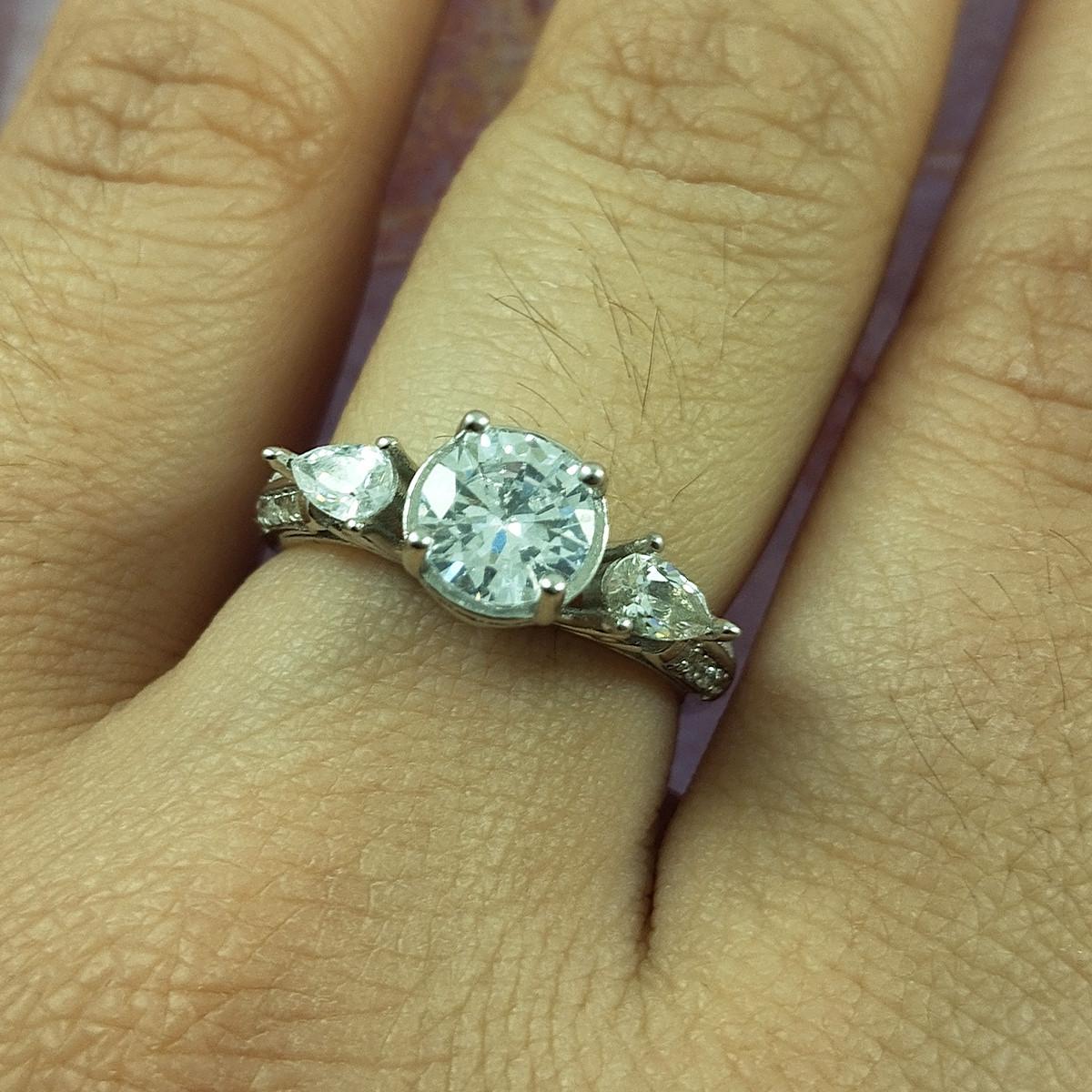 انگشتر نقره زنانه سلین کالا مدل برلیان کد 164