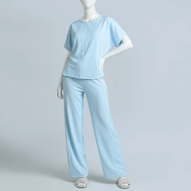 ست تی‌شرت آستین کوتاه و شلوار راحتی زنانه مدل sade کد 9843