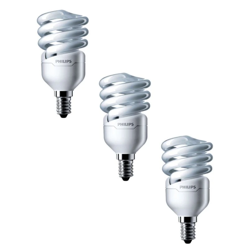 لامپ کم مصرف 12 وات  فیلیپس مدل پیچ پایه E14  بسته 3 عددی