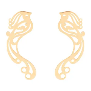 گوشواره طلا 18 عیار زنانه الن نار مدل 0743
