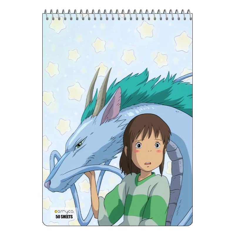 دفتر نقاشی 50 برگ سیمی کارنیکا طرح شهر ارواح Spirited Away کد 44250