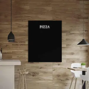 چراغ دیواری نئون دیزاین طرح Pizza-Text_WHT