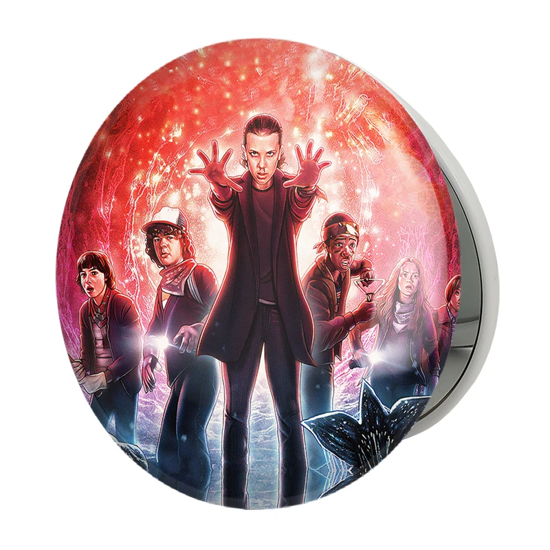 آینه جیبی خندالو طرح استرینجر تینگز  Stranger Things مدل تاشو کد 10844 